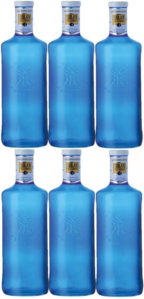 Solan de Cabras - Natural mineral water 1 liter - pack of 6 glass bottles