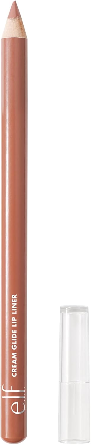 e.l.f. Cream Glide Lip Liner, Shape & Sculpt Lips, High-Pigment Pencil, Semi-Matte Finish, Vegan & Cruelty-Free, Pinky Swear