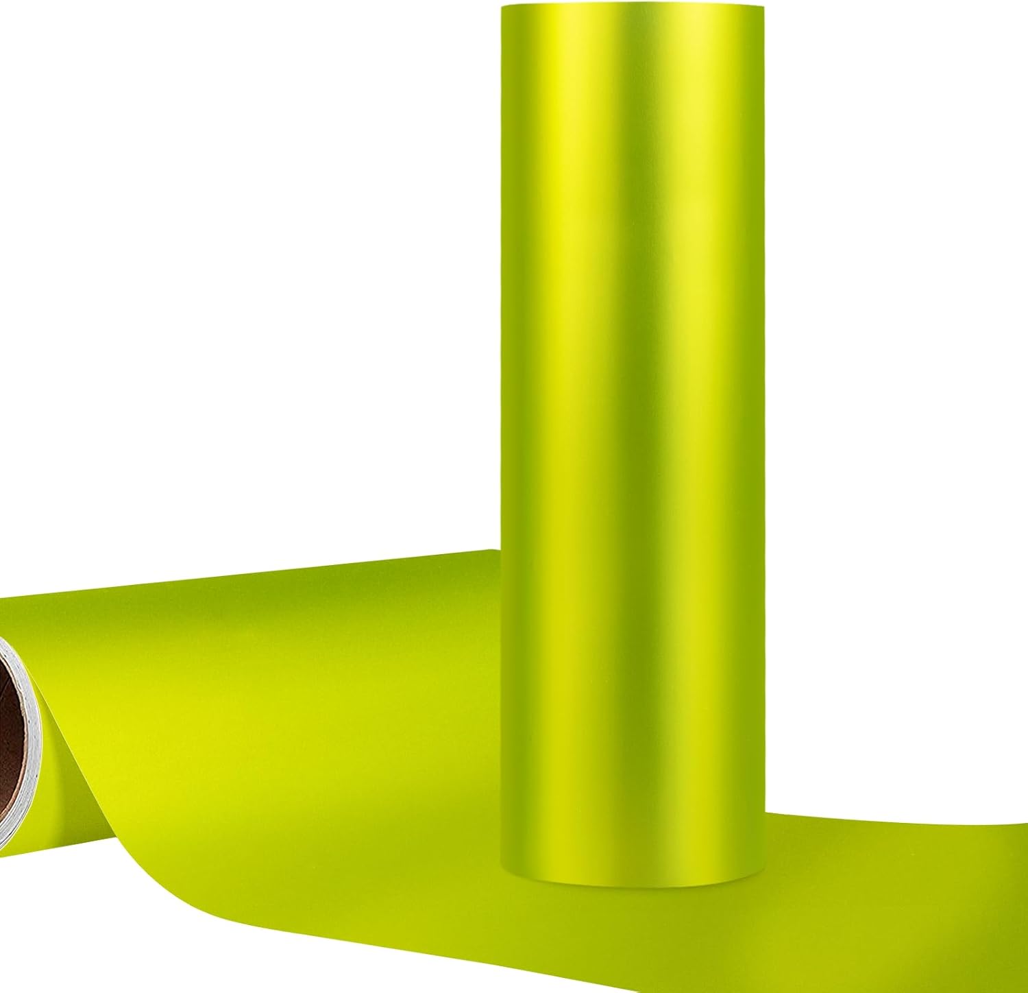 WRAPXPERT Lime Green Metallic Vinyl - 12" x 5ft Matte Green Vinyl for Cricut - Easy to Peel & Transfer Metallic Permanent Vinyl Roll