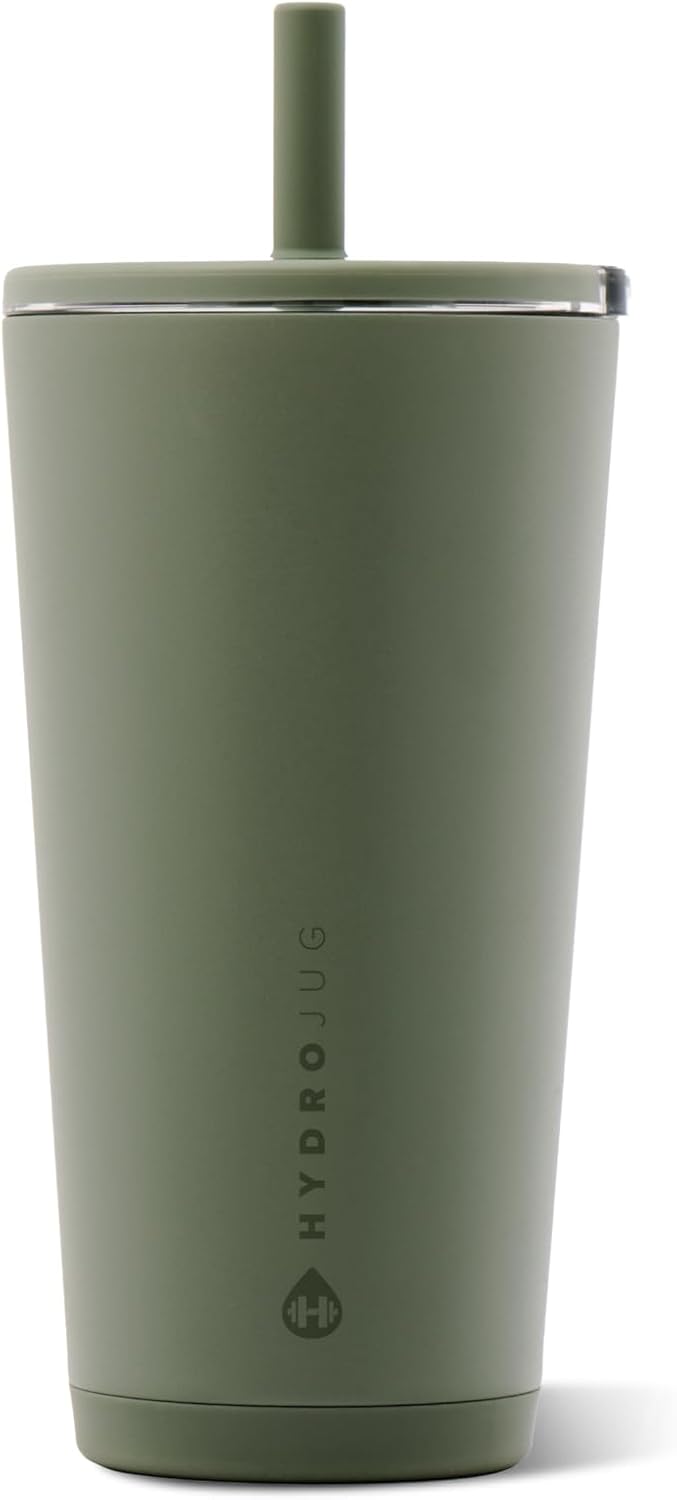 HydroJug Everyday Tumbler 20 oz, Ceramic-Lined Straw Cup, Courtyard