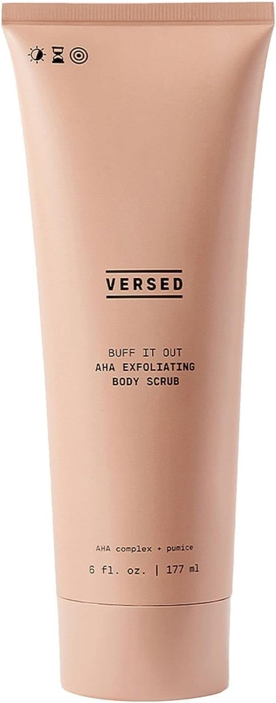 Versed Buff It Out AHA Exfoliating Body Scrub - Lactic Acid & Glycolic Acid Exfoliant - Vegan & Cruelty-Free (177 ml)