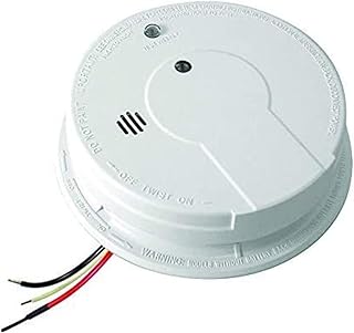 Kidde Smoke Detector, Hardwired Smoke Alarm with 9-Volt Battery Backup, Test-Reset Button, Interconnect Capability, 1 Count (Pack of 1), White