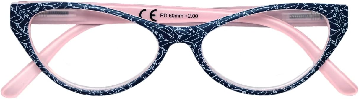 I Like Birds Reading Glasses Womens Oystercatcher Bird 3.50 Quality Designer Reading Glasses Cats Eye Sprung hinges.
