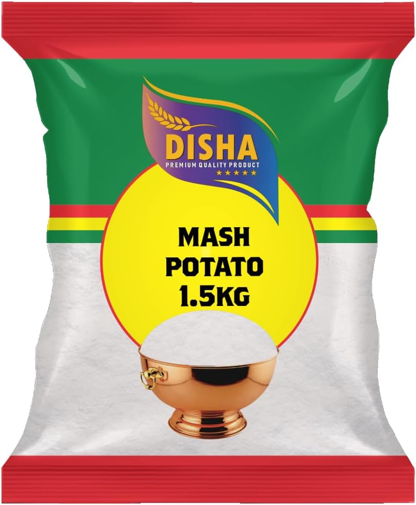 DISHA Instant Mash Potato 1.5kg (Pack of 6) – Premium Creamy Mashed Potatoes | Quick & Easy to Prepare | 100% Natural Ingredients | Perfect Side Dish for Meals (9kg Total)