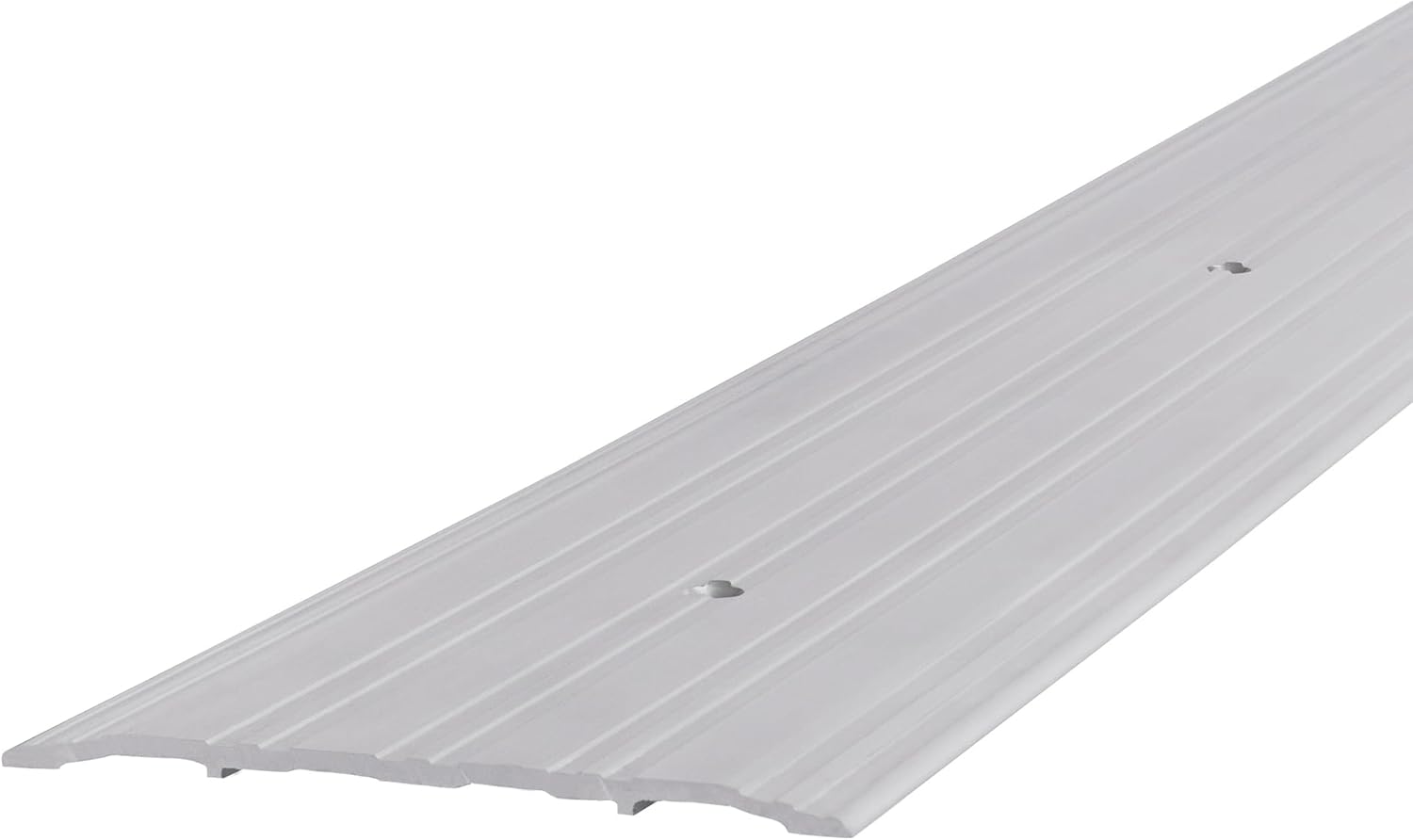 M-D Building Products 68627 Sturdy Aluminum Commercial Fluted Saddle Threshold, Mill Finish: Stylish Doorway Transition Draft Protection (36 in L X 1/4 in W X 6 in H)