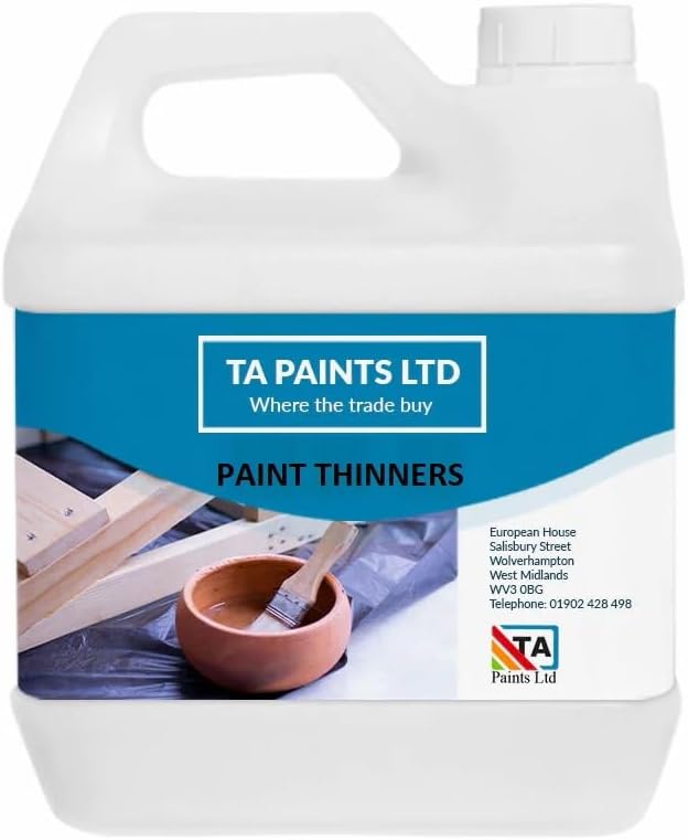 T A Paints Ltd Universal Paint Thinner Solvent T0200 (T1000) Xylene Paint Thinner Coatings Quick Drying Two Pack Epoxy Chlorinated Rubber Etch Primer (5 Litre)