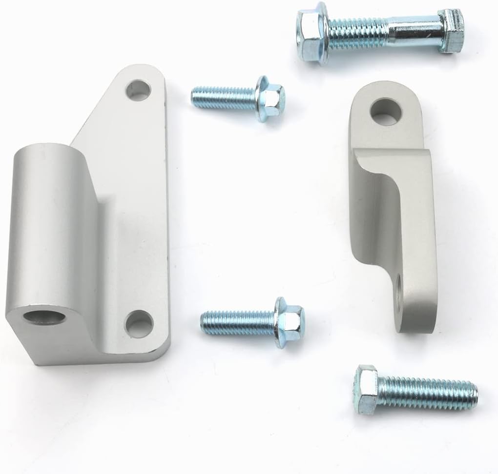 Two 6061 Aluminum Brackets Fits for Jeep XJ Cherokee Wrangler 4.0L Alternator Relocation