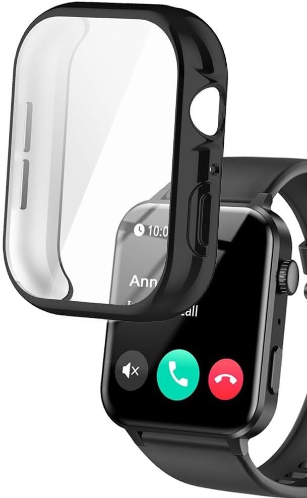 Watch Cases compatible with IOWODO R30 PRO 1.85” Smart Watch, TPU Case with Screen Protector, Protecting Watch Body & Screen