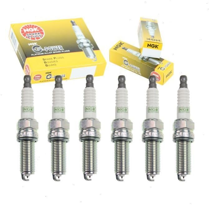 6 pc NGK G-Power Spark Plugs compatible with Honda Pilot 3.5L V6 2009-2019