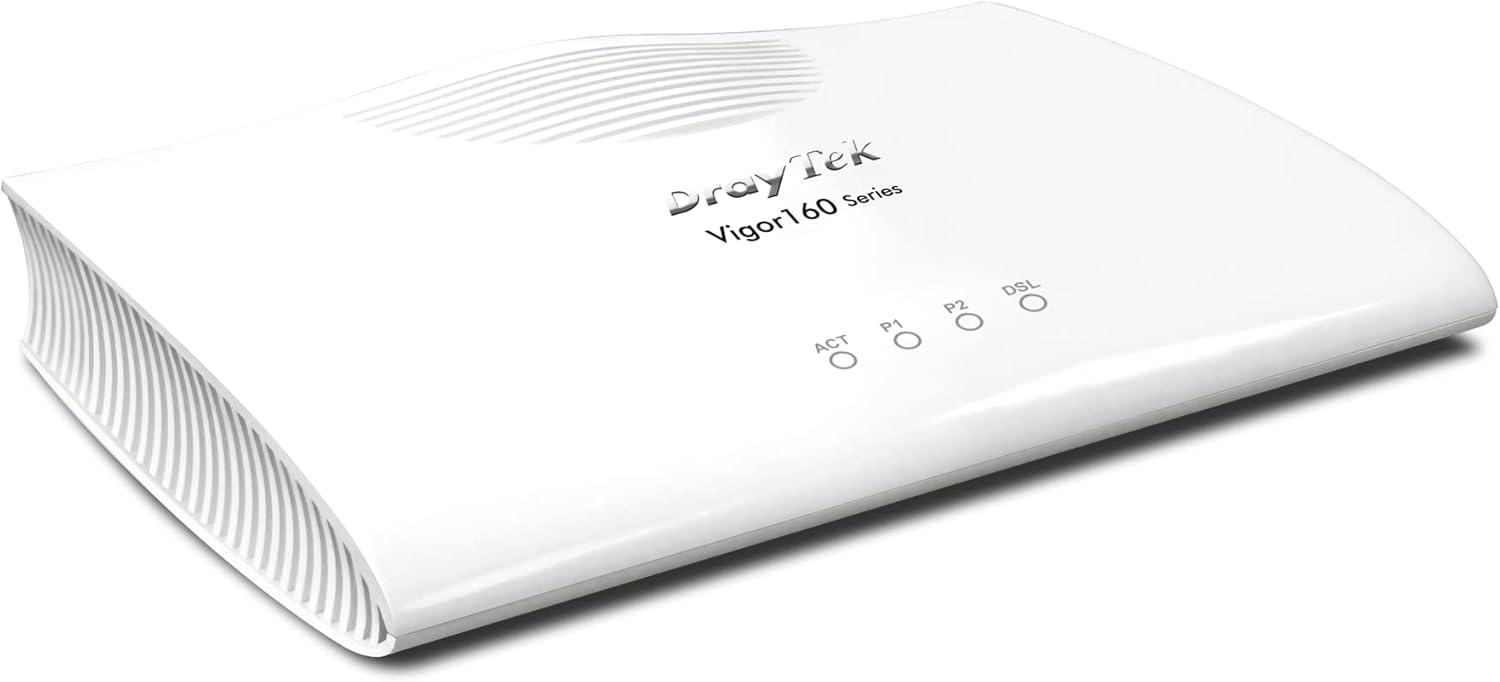 DrayTek Vigor 167 VDSL2 35b & ADSL2+ Modem, BT MCT Approved, Modem Bridge, IPv6 IPv4 Compatible, 2 LAN Ports, Compatible With IPTV (Sky)