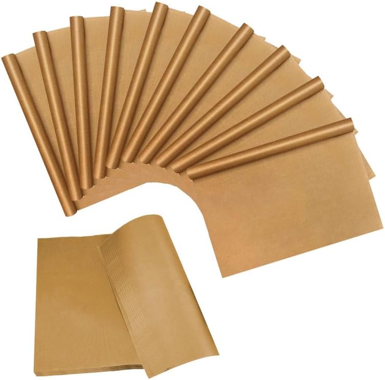 10 Pack PTFE Teflon Sheet for Heat Press Transfer Sheet 16" x 12" Non Stick Heat Transfer Paper Washable Reusable Heat Resistant Craft Mat (Brown)