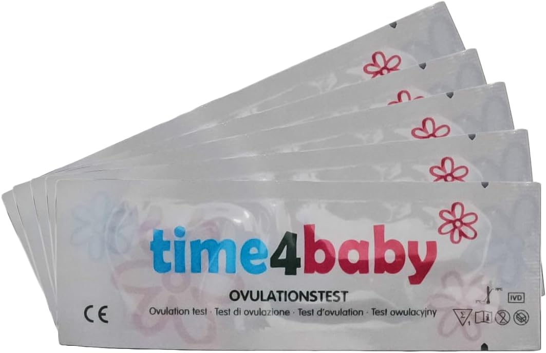 time4baby Ultra-Sensitive Ovulation 10miu/mL Test Kit Fertility Predictor, Pack of 30