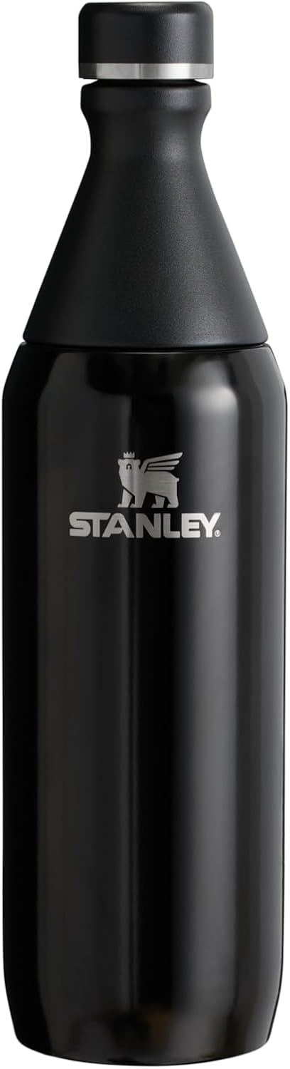 STANLEY The All Day Slim Sports Water Bottle 0.6L - Cold For 6 Hours - Iced For 11 Hours - BPA-Free Recycled Stainless Steel Coffee Flask - Leakproof - Dishwasher Safe