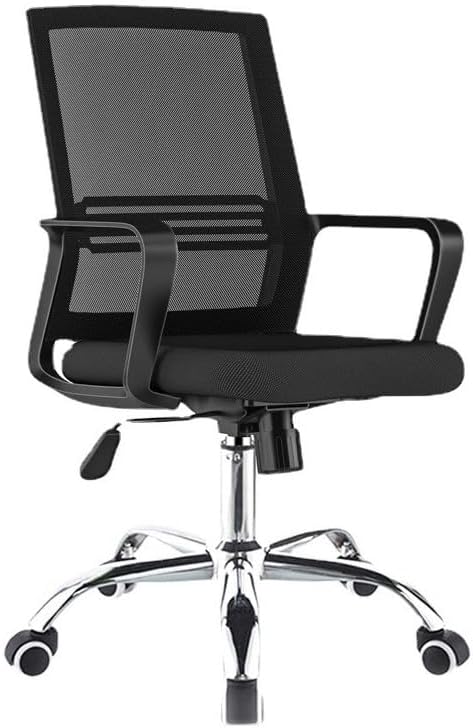 Requena Office Chair with Armrest, Ergonomic Swivel Mesh Chair, B09-BLK
