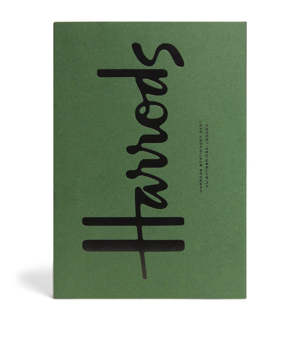 Harrods Green Logo A5 Notebook, 21 x 15 x 2cm