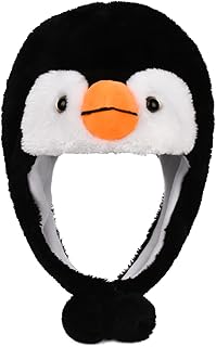 Animal Plush Hats for Boys Girls Women Men Halloween Party Costume Winter Soft Warm Funny Beanies for Teen Adult