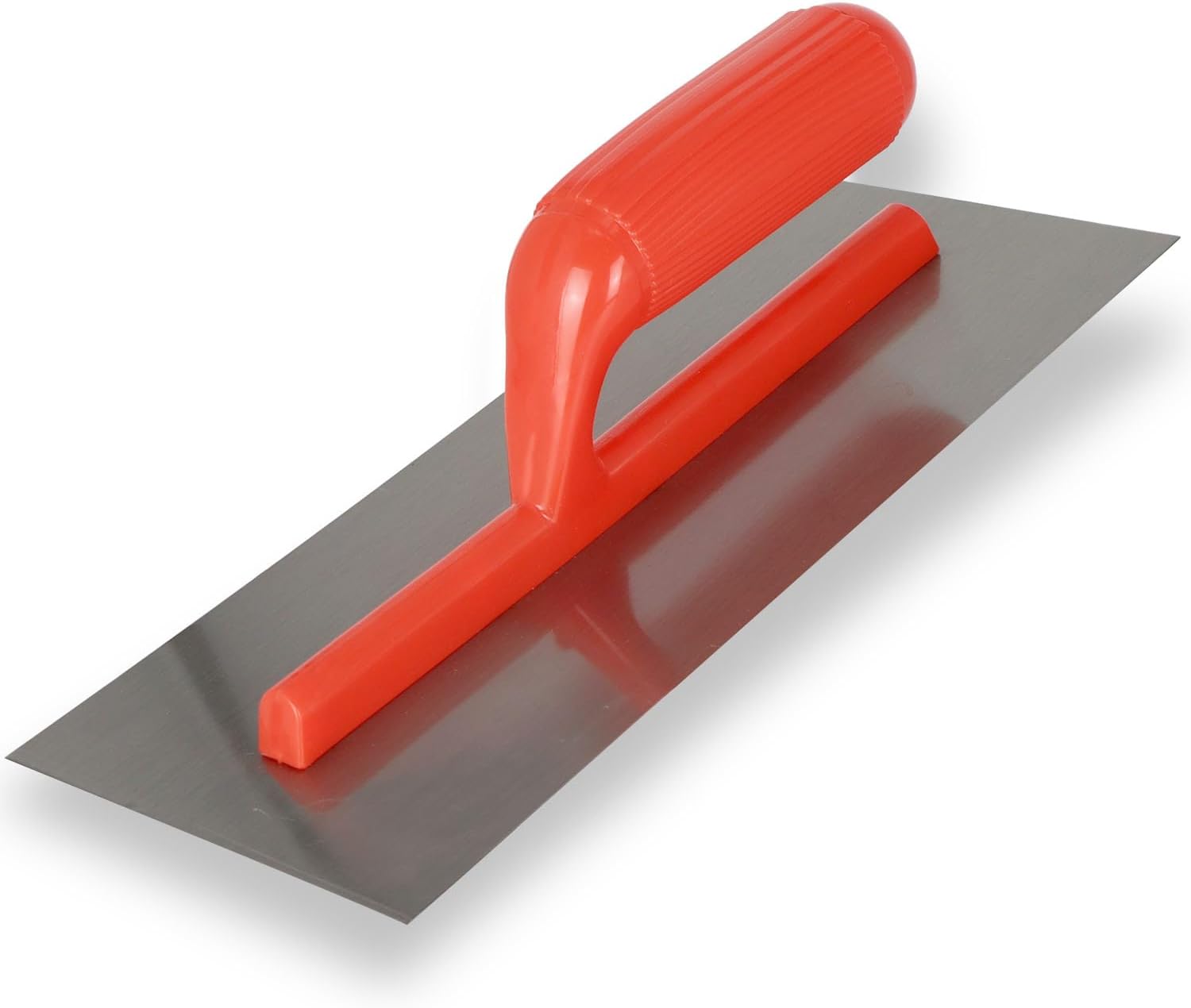 280 x 120 mm Silver Plastering Trowel - Smooth 4.7 x 11 Inch Plasterers Trowel, Plastic Handled Finishing Trowel, Skimming and Rendering Tools