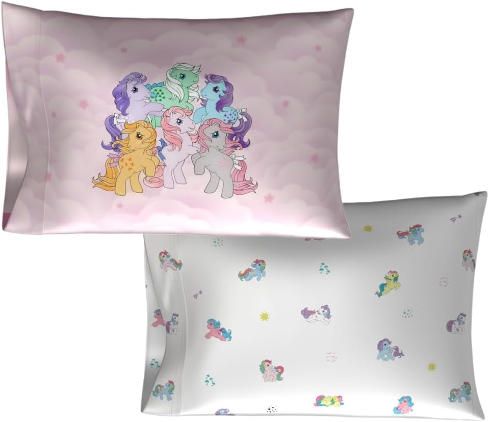 Franco Collectibles My Little Pony Beauty Silky Satin Standard 2 Pack Pillowcase Cover 20x30 for Hair and Skin, (Officially Licensed Product)