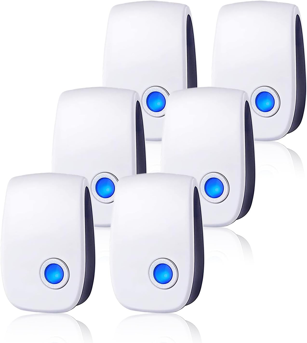 Upgraded Ultrasonic Pest Control Repeller Pest Control Electronic Pest Repellent Plug in Indoor for Rodents Mice Cockroach Bug Roach Mosquitoes Insects Spiders 6 Packs