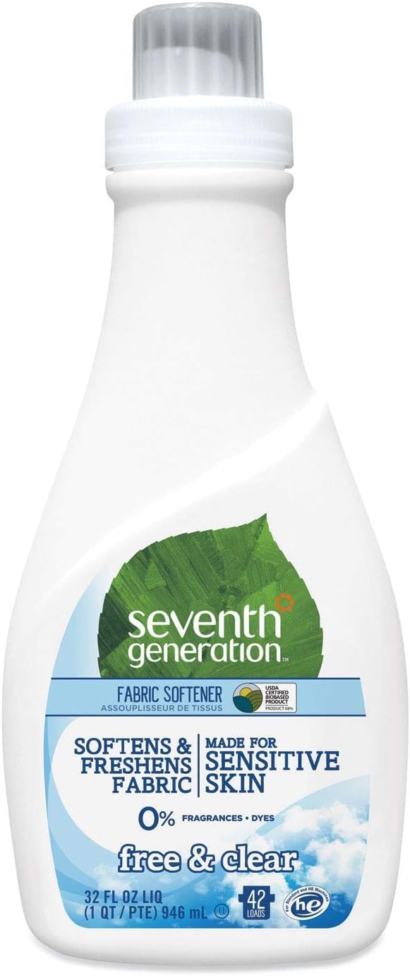 Natural Fabric Softener Liquid, 42 Loads Free & Clear 32.0fl oz (pack of 2)