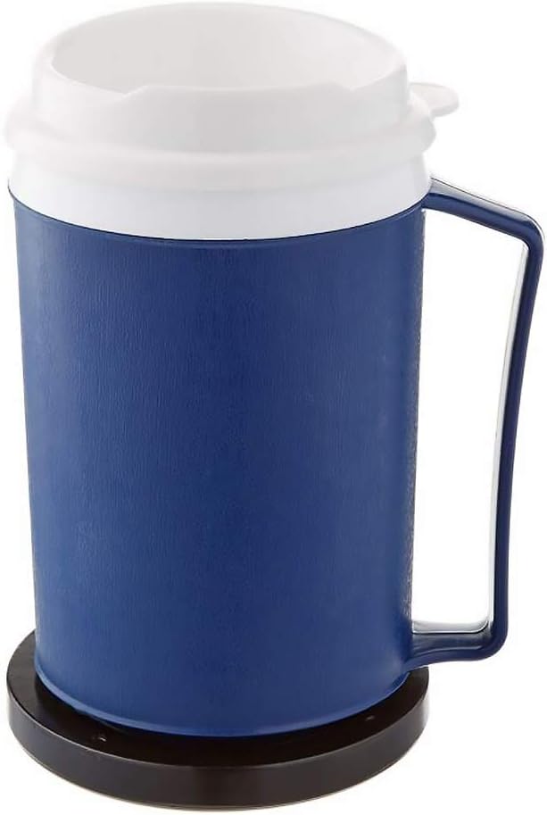 Homecraft Weighted Cup, 12 Oz. Weighted Mug with Lid & Internal Coaster with 8 oz. Additional Weight, Insulated Beverage Container with Secure Lid for Arthritis, Limited Grasp or Shaking Hands