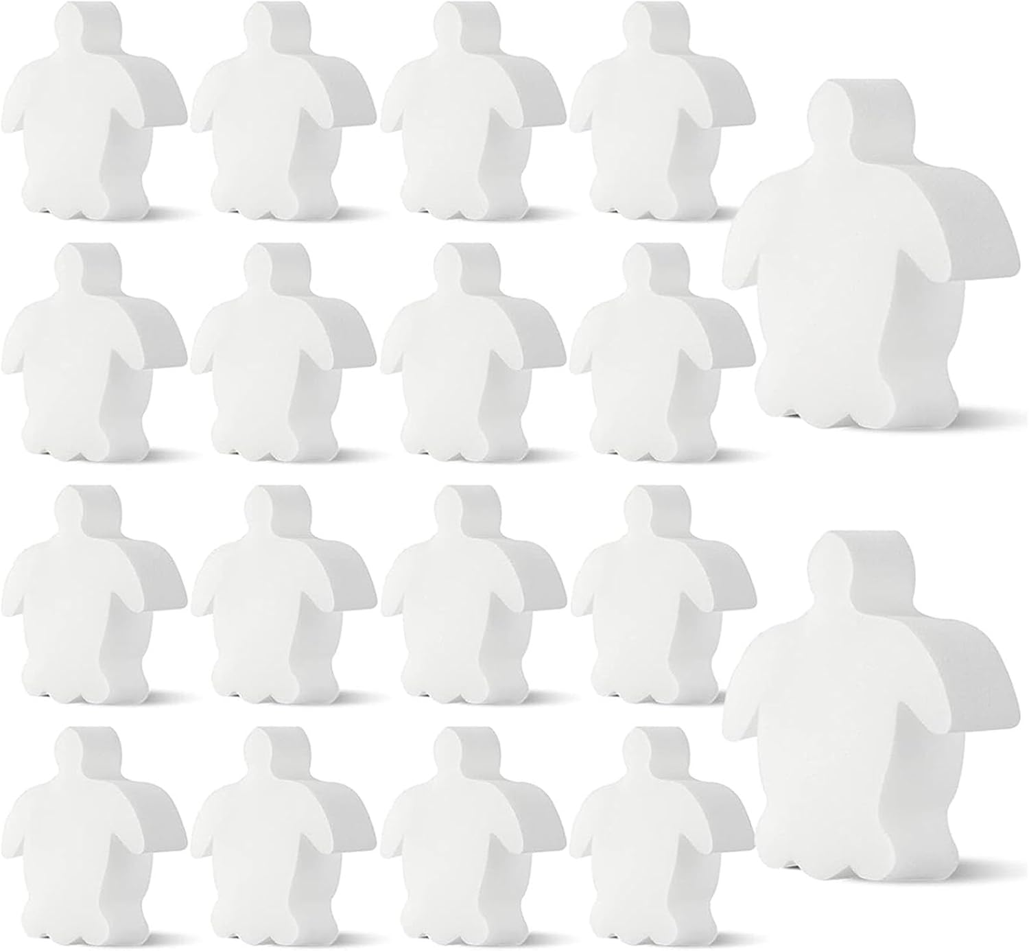 18 Pcs Turtle Shaped Hot Tub Scum Absorber Sponges, for Oil Absorbing Reusable Sponges for Kitchen/Bathroom/Pool Anti-Foam Cleaning Sponges (White)