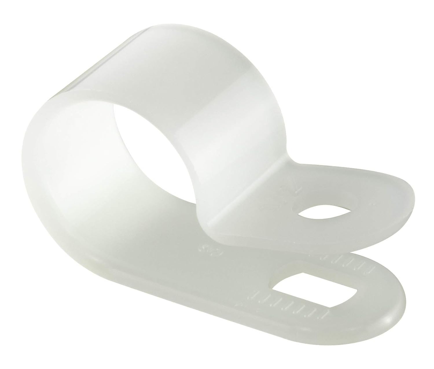 GTSE White Nylon Plastic Cable Clamps, 1/2" Screw Mounts for Cable, Rope, Tube Management, 100 Pack