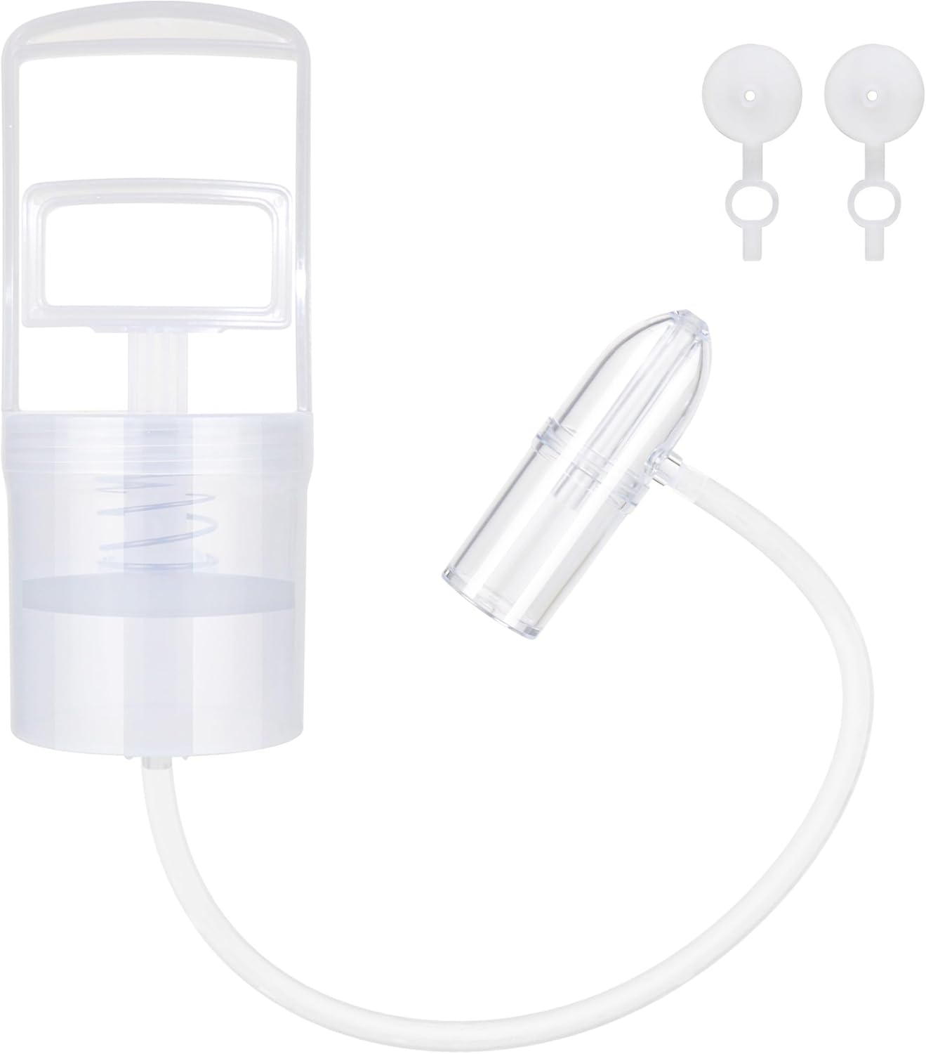 Nasal Aspirator for Baby, Baby Snot Sucker, Nose Sucker with Upgraded Hand Pump and Non-Invasive Tip to Clear Clogged Passages and Boogers (Clear, Standard)