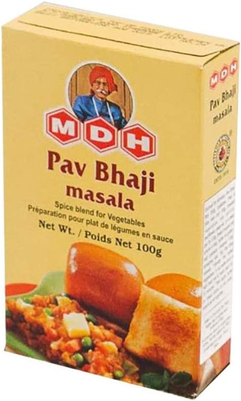 MDH Pav Bhaji Masala | North Indian Spice Blend | Perfect for Vegetables | Sprinkle Over Cooking for Aroma & Spice | Vegan | 100g Pack