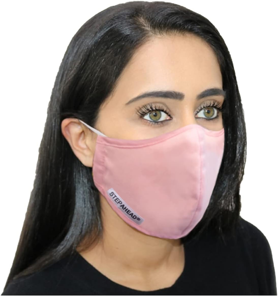 Step Ahead ® | 5 Pack Triple Layer Reusable Cotton Pink Face Mask (Pack of 5) | Unisex Fashion Washable | Nano Mesh Water Repellent Layer | Protects from Dust, Pollution, Droplets | UK Seller