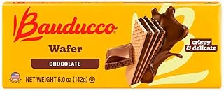 Bauducco Chocolate Wafers - Crispy Wafer Cookies With 3 Delicious, Indulgent, Decadent Layers of Chocolate Flavored Cream - Delicious Sweet Snack or Desert - 5.0 oz (Pack of 1)