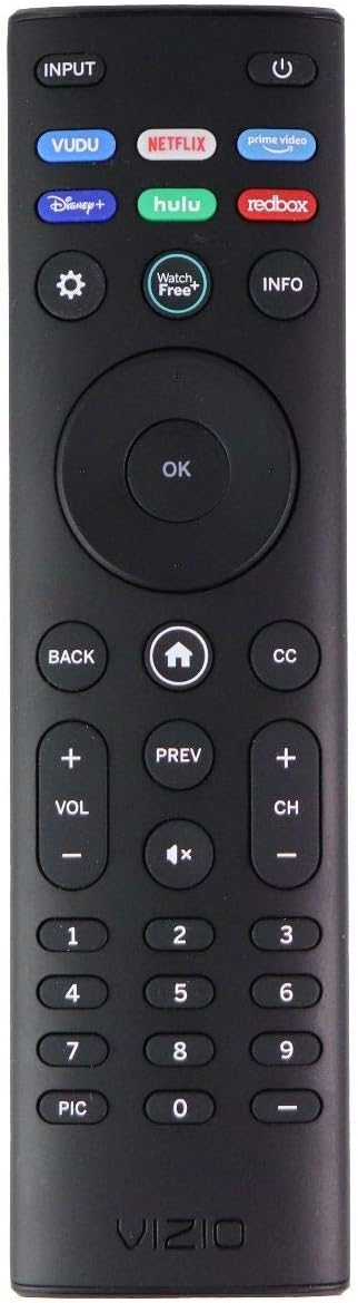Vizio Remote (XRT140) with Vudu/Netflix/Prime/Disney/Hulu/Redbox Keys - Black