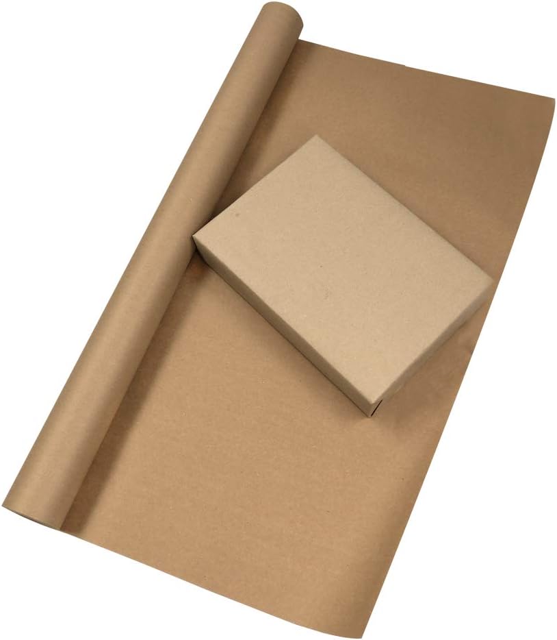750mm x 25M Heavy Duty Brown Kraft Wrapping Paper Roll 90gsm – 25 METRES