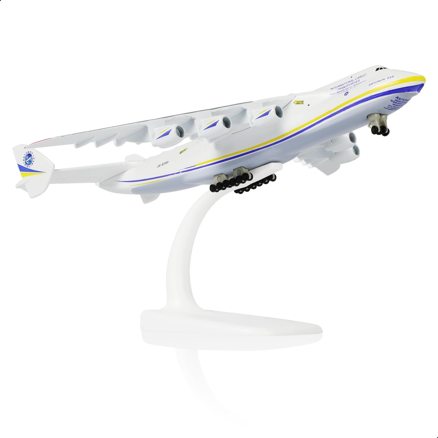 Antonov 225 Model Airplane 1/400 Diecast Airplanes Mriya AN-225 Aircraft Model with Stand an 225 Cargo Plane Models Kit for Adult Plane Military Airplane Decoration Display Ornaments Gift
