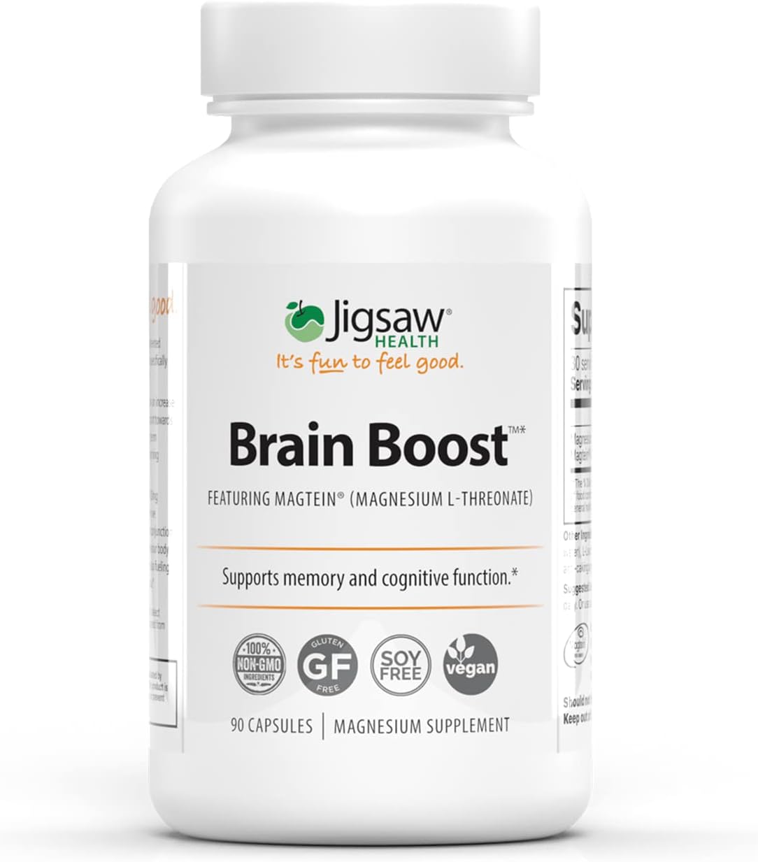 Jigsaw Health Brain Boost | Magnesium L-Threonate | 90 Capsules