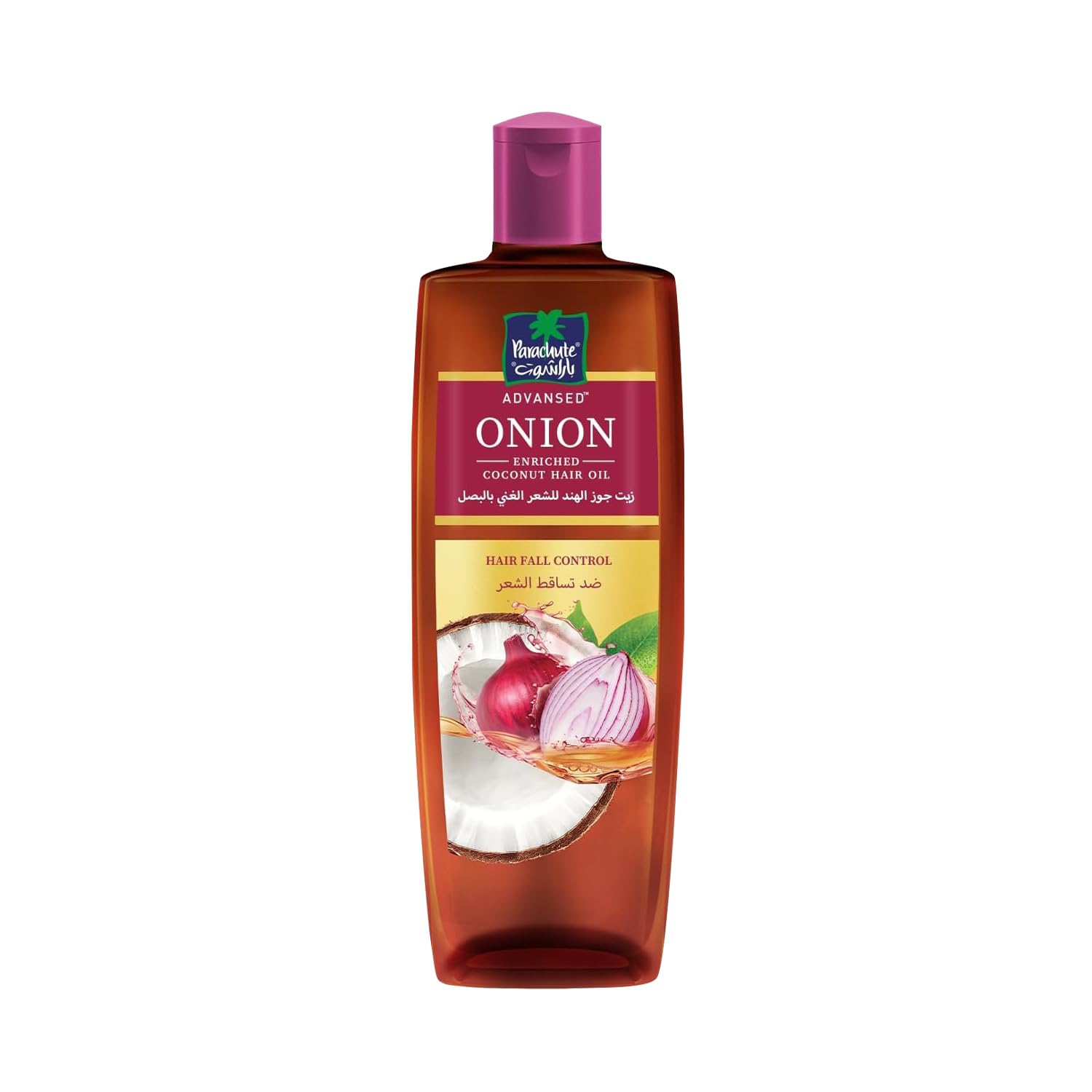 Parachute Advansed Onion Oil For Hair Growth, Blend Of Onion & Coconut Oil, Controls Hairfall & Promotes Hair Growth, 300Ml, Red