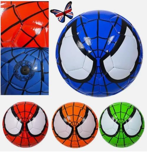 Spiderman Kids Football - Size 5, Outdoor/Indoor, Campus Soccer, Superhero Training Equipment - 1 Random Colour Supply for Boys Age 8-10
