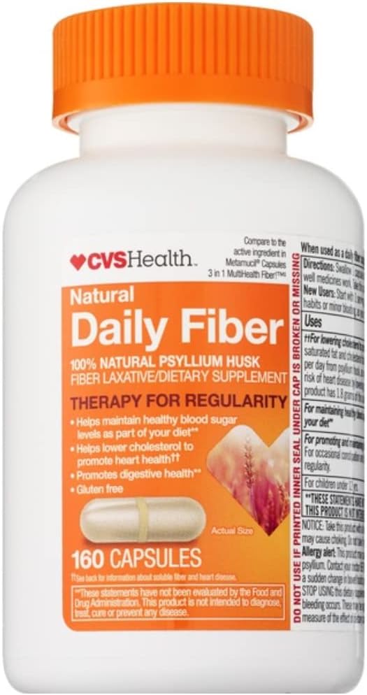 CVS Health Natural Daily Fiber Capsules (160 Capsules)