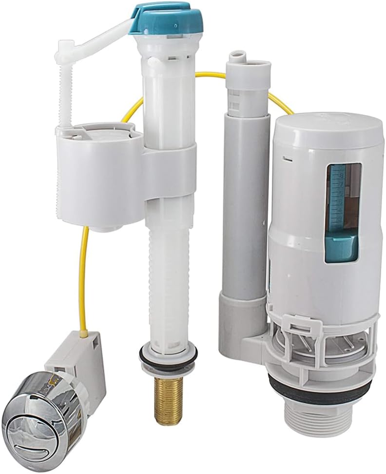 Reeds Dual Flush and Fill Toilet Cistern Kit Toilet Flush Replacement,Universal Toilet Flush Upstand Ball Valve WRAS Approved