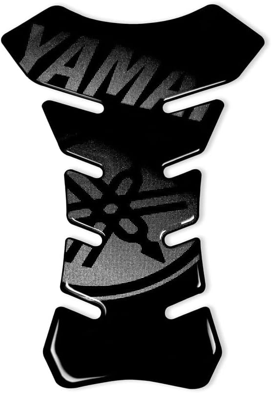 4R Quattroerre.it 18089 Adhesive 3D Tank Pad for Motorcycle Yamaha, Black
