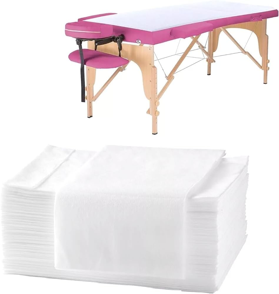100 Massage Bed Sheets Pads Protector SPA Table Sheet Disposable Beauty Cover Salon Hospital Hotel Protective Mattress Waterproof Non WOOVEN Hygiene Tatoo Oil Proof Sofa Couch