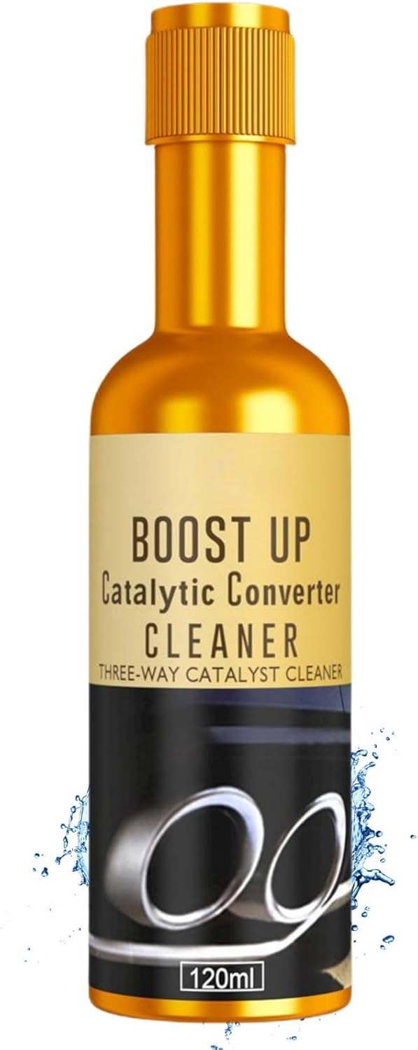 Boost Up 120ml Catalytic Converter Cleaner for Gasoline Cars - Fuel System Cleaners & Auto Parts Engine Exhaust Cleaner - Removes Carbon Deposits