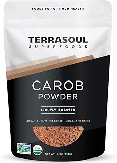Terrasoul Superfoods Organic Carob Powder, 1 Lb - Cocoa Powder Alternative | High in Fiber