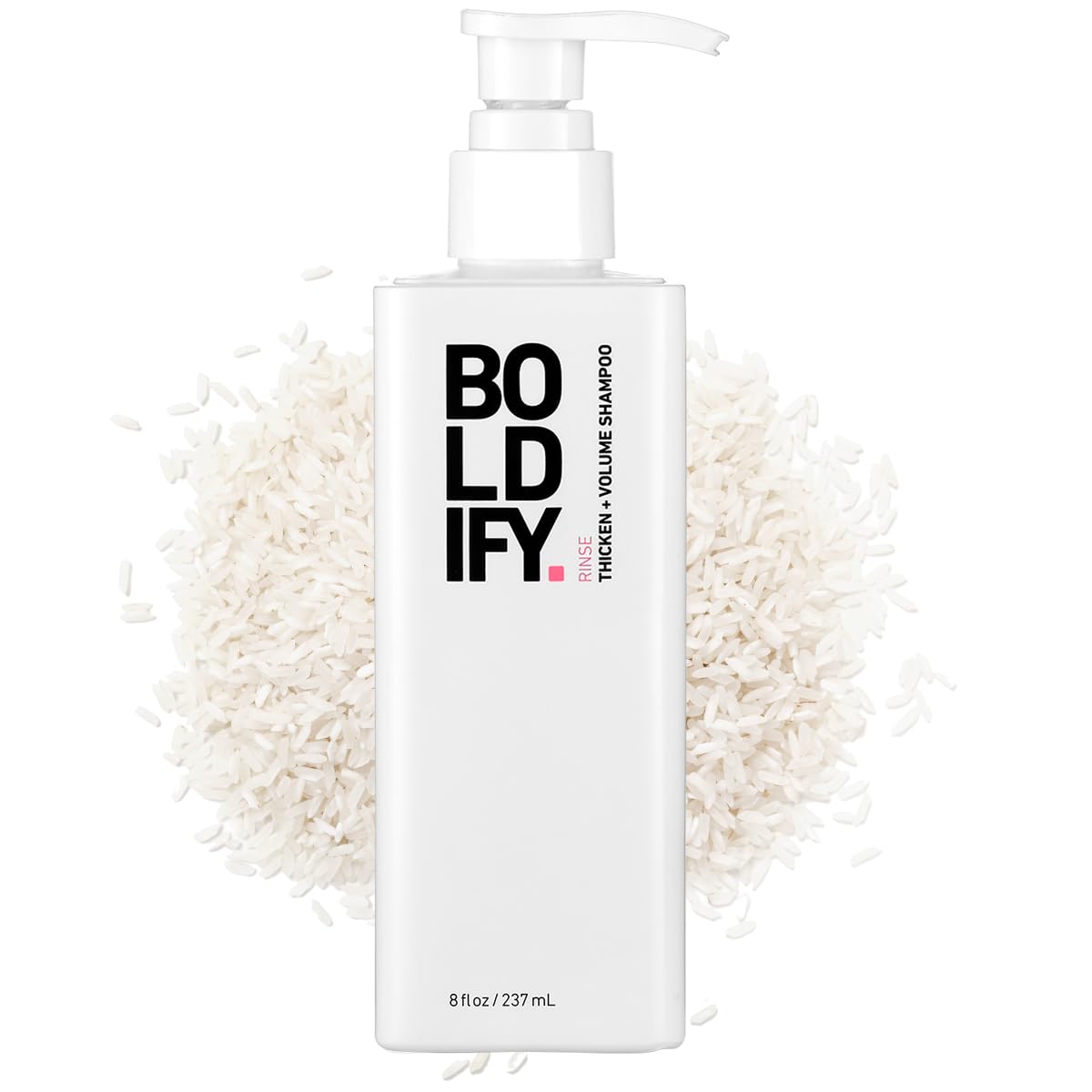 Boldify Thickening Shampoo - Rice Water Shampoo for Thinning and Oily Hair - Volumizing Shampoo for Fine Hair, Weightlessly Removes Excess Oil - 8oz