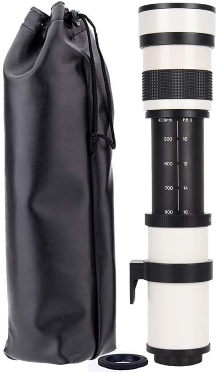 JINTU 420-800mm f/8.3 Manual EF/EF Mount Telephoto Lens for Canon SLR Cameras 60D 70D 80D, 90D 1200D 200D 4000D 7 T7i SL1T4i T5 T5i T6 T6i 6D 7D 60D 5D III/IV 2000D D5600 D5200 D3100 D3200 D3400 D90