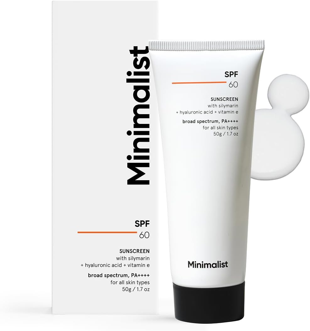 Minimalist Sunscreen SPF 60 PA ++++ With Silymarin, Cream, 50 g (Pack of 1)