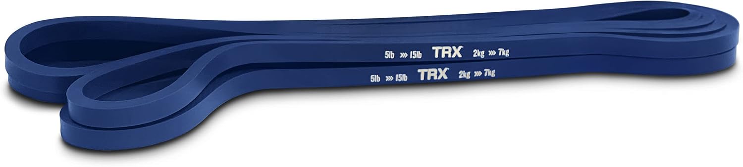TRX Training Strength Band, Full-Body Resistance Band for Home and Gym Use, Resistance Band for Working Out, (5 lbs - 15 lbs), (Blue)