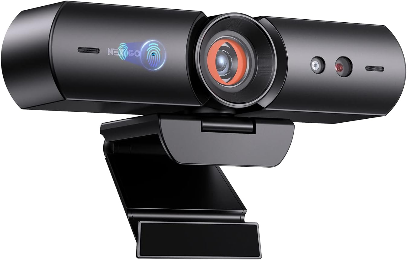 NexiGo HelloCam, 1080p Webcam with Windows Hello and Microphone, True Privacy with Patented Automatic Shutter, Facial Enhancement, HD USB Webcam Camera for PC, Video Calling, Recording, Conferencing