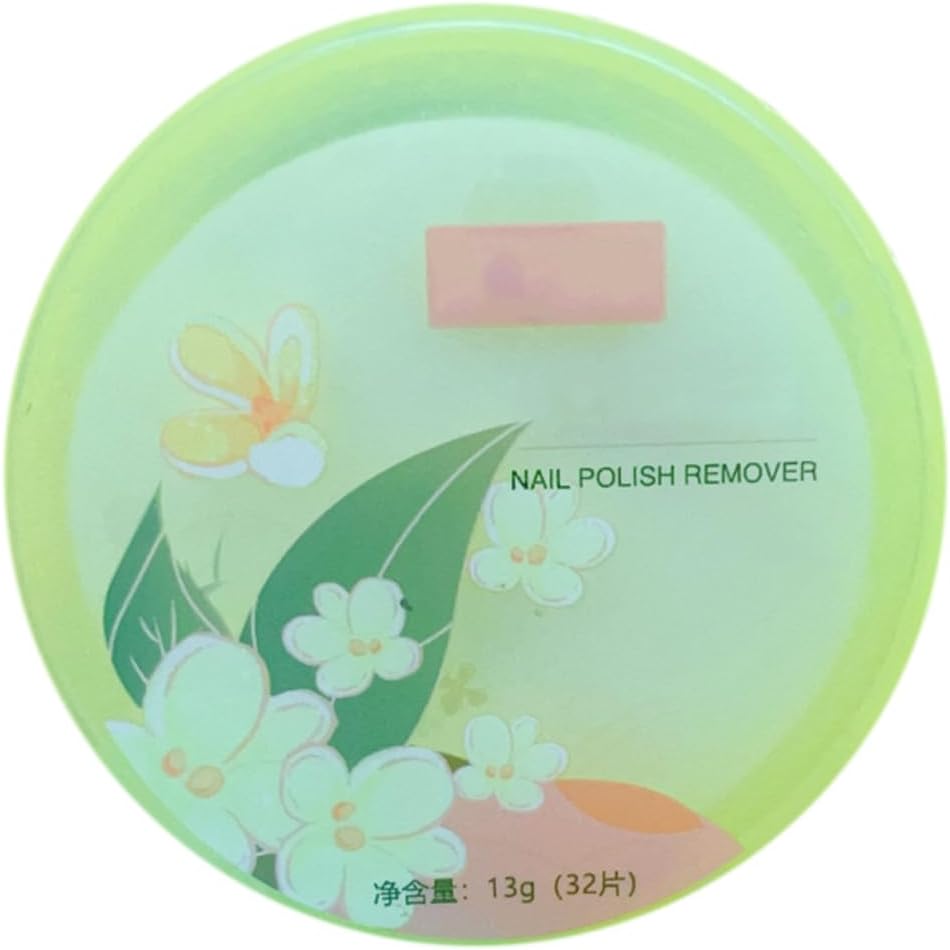 32PCS Nail Polish Remover Pads in Box,Nail Varnish Remover Pads,Instant Removal | Sweet Osmanthus Fragrance,Lint Free Wipes for Nails,Easy to Carry (Yellow)