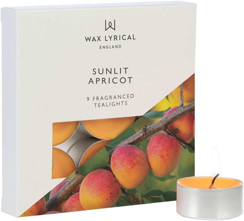Wax Lyrical Sunlit Apricot Tealights, Orange